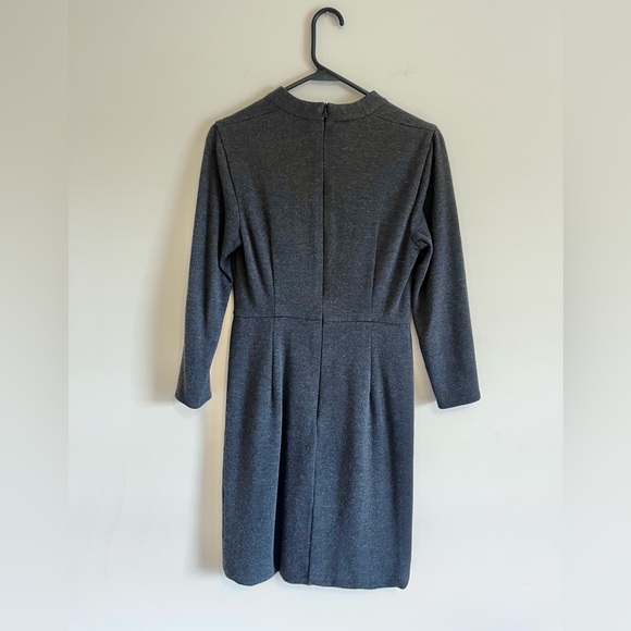 AKRIS Gray Wool 3/4 Sleeve Dress- Size US 6 - Picture 2 of 9